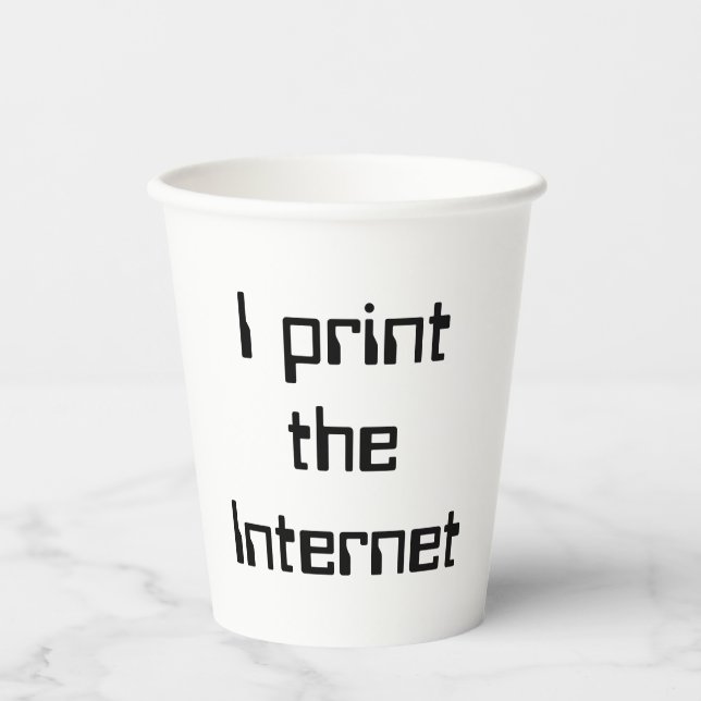 Gobelets En Papier J'imprime Internet (Recto)