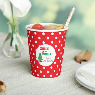 Gobelets En Papier Jingle Et Mingle Anniversaire