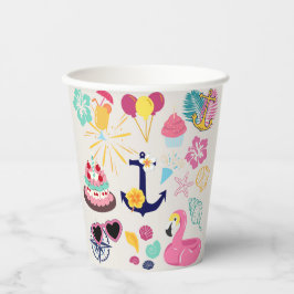 Gobelets En Papier Joli Anniversaire Nautique