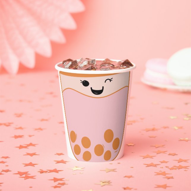 Gobelets En Papier Joli Boba thé bulle (Insitu)