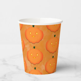 Gobelets En Papier Joli Citrouille Halloween Baby shower d'aquarelle