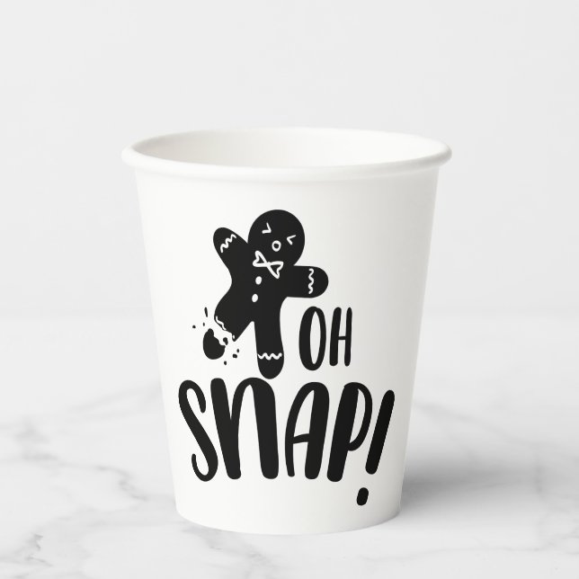 Gobelets En Papier Joli Noël de Noël Oh Snap (Recto)