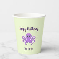 Joli poulpe violet vert