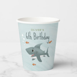 Gobelets En Papier Joli requin Océan Enfants d'anniversaire