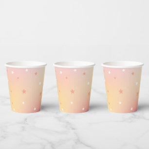 Gobelets En Papier Jolies Étoiles de Pêche Cowgirl Glam Mariage
