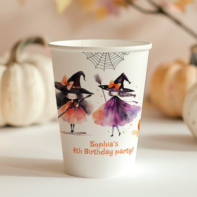 Gobelets En Papier Jolies sorcières Halloween Costume fête d'annivers (Créateur téléchargé)