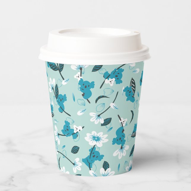 Gobelets En Papier Jouer Koala Motif mignon animal et l'art nature (Recto)
