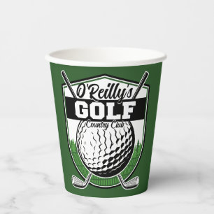 Gobelets En Papier Joueur de golf Pro Golf Country Club