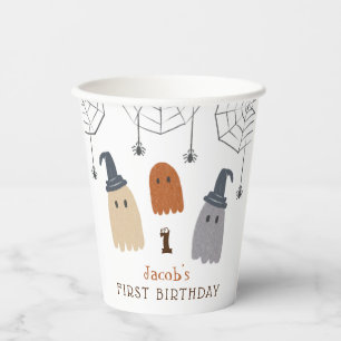 Gobelets En Papier Jour d'anniversaire des mignons Fantômes Éffrayant
