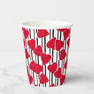 Gobelets En Papier Jour de la Saint Valentin