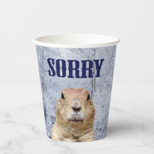 Gobelets En Papier Jour de marmotte Désolés