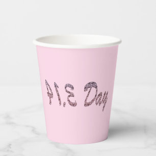 Gobelets En Papier Jour Pie Pink Pi