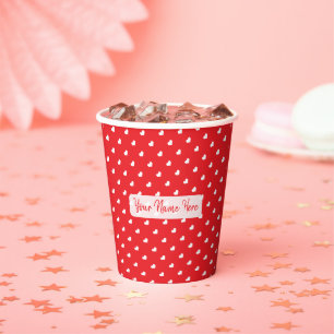 Gobelets En Papier Joyeuse Saint-Valentin Moderne Motif d'Amour