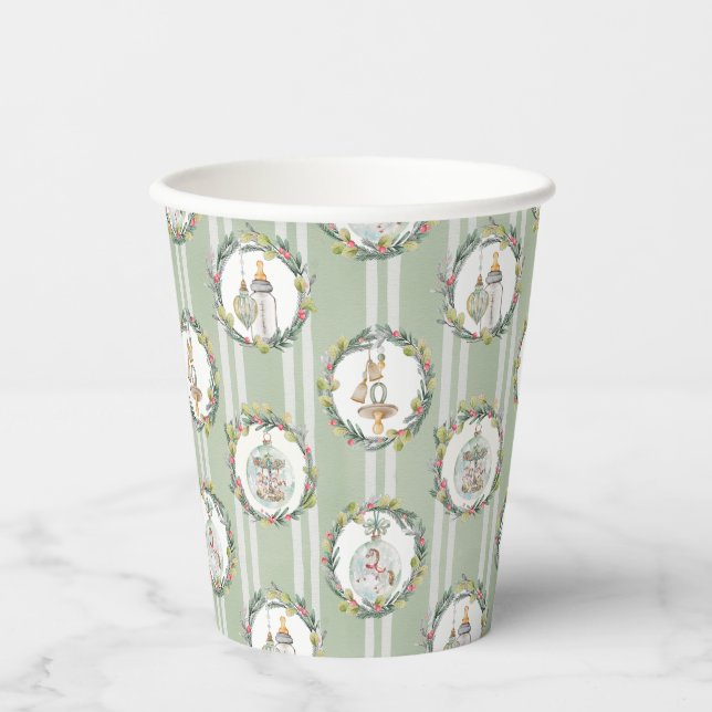 Gobelets En Papier Joyeuses petites tasses de papier Baby shower - Mo (Recto)