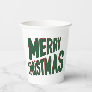 Gobelets En Papier Joyeuses tasses en papier de Noël