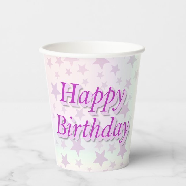 Gobelets En Papier Joyeux anniversaire ! ! (Recto)