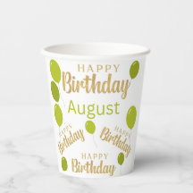 Joyeux anniversaire Août anniversaires Coupe de pa