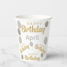 Joyeux anniversaire Avril anniversaires Tasse de p