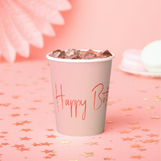 Gobelets En Papier Joyeux anniversaire belle