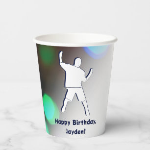 Gobelets En Papier Joyeux Anniversaire Dance Fête Lumières