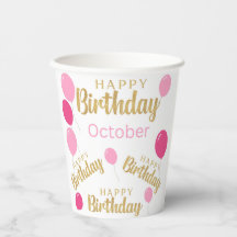 Joyeux anniversaire Octobre Anniversaire Coupe pap