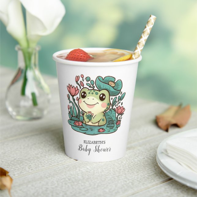 Gobelets En Papier Joyeux Baby shower de grenouille magique (Insitu)