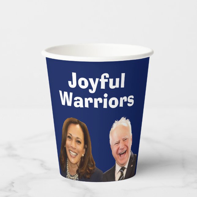 Gobelets En Papier Joyeux guerriers Harris et Walz (Recto)