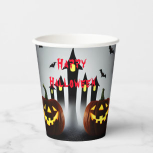 Gobelets En Papier Joyeux Halloween Soyons effrayants Jack 'o Lantern