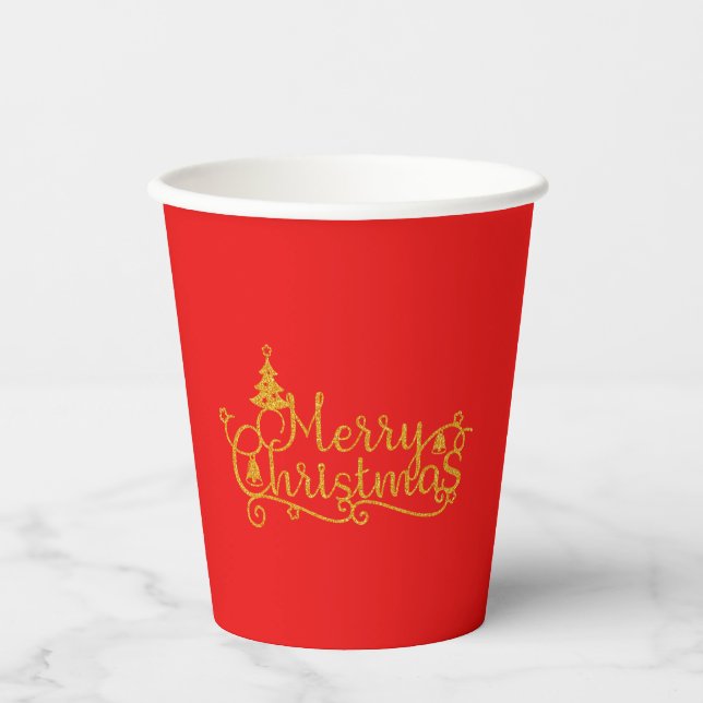 Gobelets En Papier Joyeux Noël (Recto)