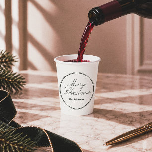 Gobelets En Papier Joyeux Noël éditorial élégant