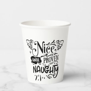 Gobelets En Papier Joyeux Noël Jusqu'à Prouvé Vilain Drôle de Père No
