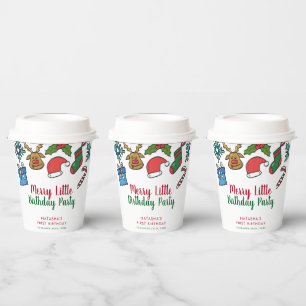 Gobelets En Papier Joyeux petit Noël Anniversaire Coupe de papier per