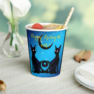 Gobelets En Papier Joyeux vendredi les 13ème tasses de papier