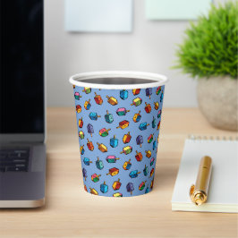 Gobelets En Papier Judaïque - Chanukah Dreidel Tasses à papier - Logi