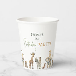 Gobelets En Papier Jungle Safari Animaux Anniversaires de enfants