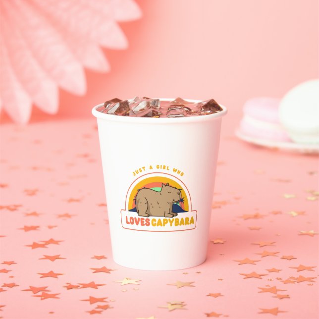 Gobelets En Papier Juste une fille qui aime les Capybaras (Insitu)