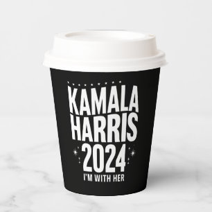 Gobelets En Papier Kamala 2024 Soutenez I'm With Her Kamala Harris