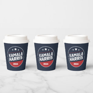 Gobelets En Papier Kamala Harris 2024 Pour Élection Présidentielle Ré