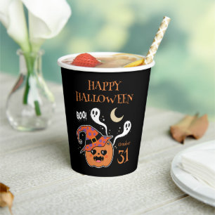 Gobelets En Papier Kawaii Jack O' Lantern Déplaisant