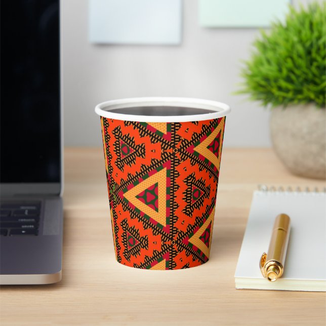 Gobelets En Papier Kente moderne africaine (Insitu)