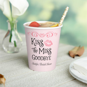 Gobelets En Papier Kiss The Miss Goodbye Fête des mariées