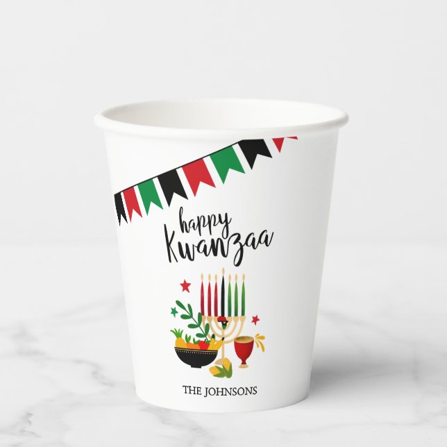 Gobelets En Papier Kwanzaa (Recto)