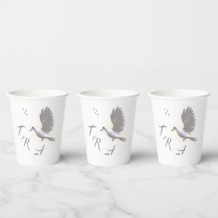 Gobelets En Papier La colombe catholique et l'eau
