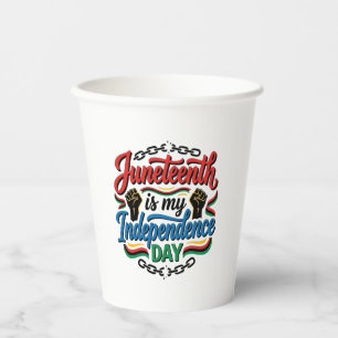 Gobelets En Papier La fête de la Juneteenth Independence Day Vintage