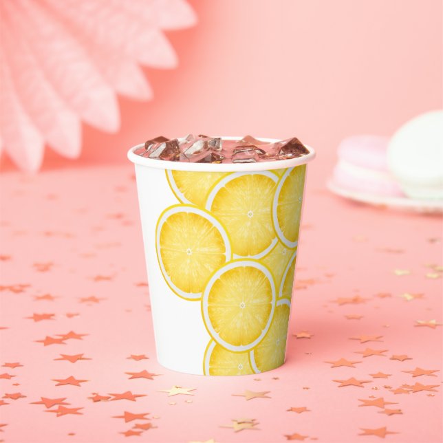 Gobelets En Papier La fête jaune Lemon Spritz (Insitu)