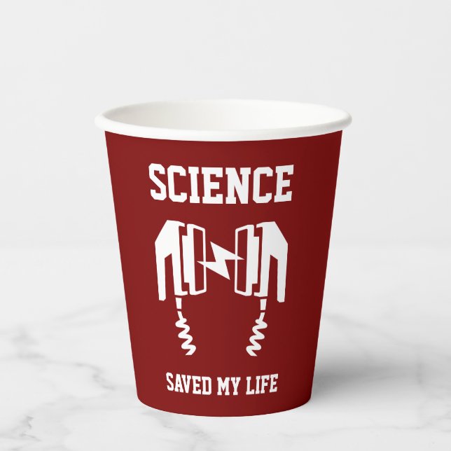 Gobelets En Papier La science m'a sauvé la vie (Recto)