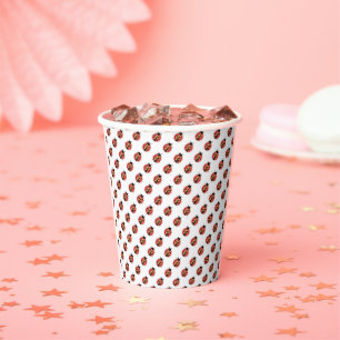 Gobelets En Papier Ladybird, coccinelle, insecte rouge, coupe de papi