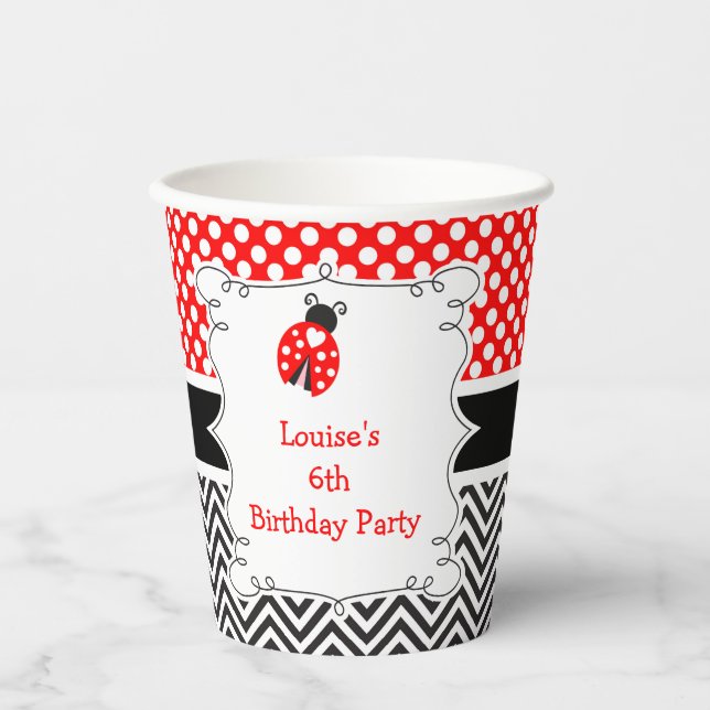 Gobelets En Papier Ladybug Ladybird Birthday Party (Recto)