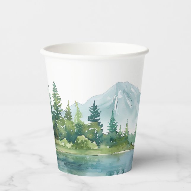 Gobelets En Papier Laisser L'Aventure Commencer Les Tasses De Papier  (Recto)