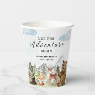 Gobelets En Papier Laissez l'aventure commencer Mountain Boy Baby sho